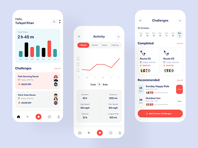 Cycling Tracker Mobile App 2020 trend design agency agency business agency websites creative cycling tracker design logo mobile apps mobile pass tracker trendy design ui