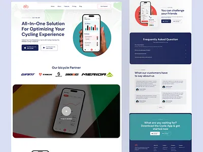 App Landing Page 2020 trend design agency agency business agency websites app app landing pages cycling tracker design trendy design