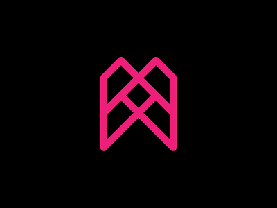 Abstract M Lettermark (For Sale) branding clean dark elegant logo moder proffesional monogram pink slick symbol vector