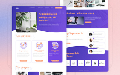 Ateliers 2020 - Collectif branding collectif design flat freelance mauve orange purple ui web services webagency webdesign