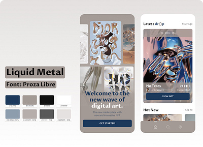 Drop – Your marketplace with new and innovative NFT design graphic design prototype ui ui design user interface