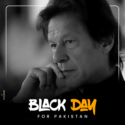 Black Day For Pakistan @Imran Khan graphic design