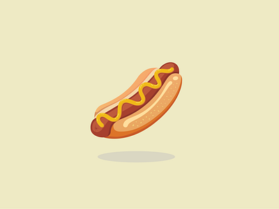 Hot Dawg (HotDog Vector Adobe Illustrator) 2d adobe art branding design vector flat flat illustration graphic design graphicdesign hotdog illustration logo vector vectorart