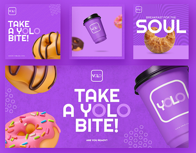 YOLO Branding Design brand identity branding food graphic design purple sweets