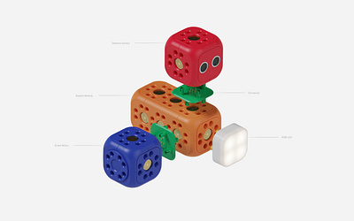 Robo Wunderkind. Connection system industrial design isometric product design robotics