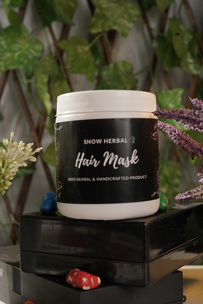 Herbal Hair Mask Product 3d branding graphic design labeling logo motion graphics ui