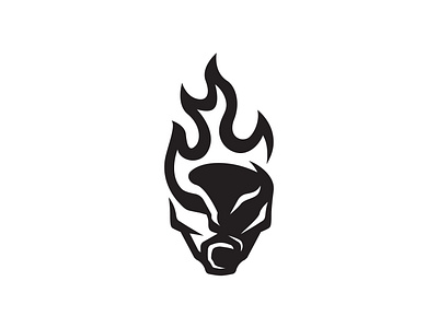 Fire Head bbq brand burn cool design face fire flame flames head idea identitiy illustration inspiration logo mascot modern person silhouette symbol