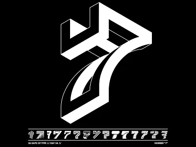 36 Days of Type / 7 36daysoftype adobe design illustration illustrator isometric lettering typography vector