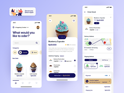 Bakery Delights App: Order, Pick-up, or Dine-In 🥐 bakery bakeryapp booking branding bread cupcake delivery deliveryapp design digitalbakery graphicdesigner illustration mobileapp ui uiux uiux design uiuxdesign user experience user interface ux