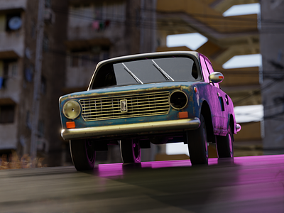 Resilient Revival: The Broken Car Loop. 3d 3d animation 3d car 3d car animation 3d cars 3d render animation blender car car animation cars cars animation design