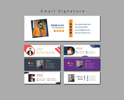 Email Signature Design adobe ai branding design email email signature graphic illustration illustrator photoshop psd signature template
