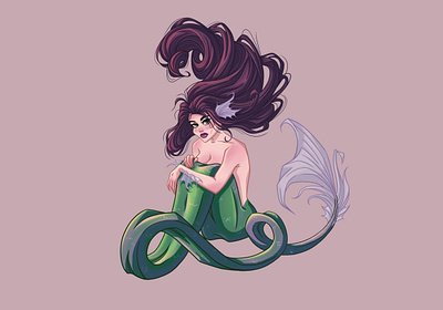 Twisted Mermaid fantasy art illustration mermaid mermay photoshop sea twisted under water