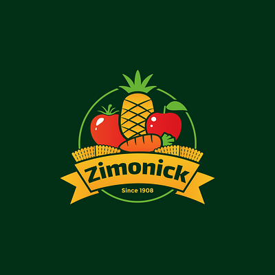 Zimonick | Logo fruit logo organic vegetables