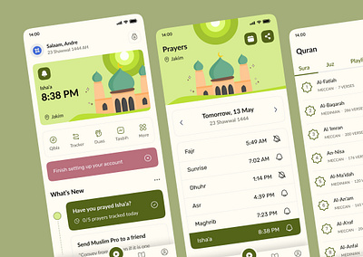 Muslim Pro | App Redesign app design islam mobile muslim muslimpro quran ui