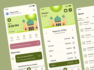 Muslim Pro | App Redesign app design islam mobile muslim muslimpro quran ui