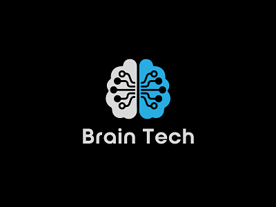 Brain Tech Logo brain logo brain tech logo graphic design logo logo design minimal logo modern logo design tech logo technical logo