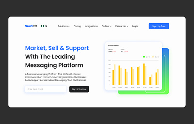 SAAS Hero Landing Page Redesign adobe design figma landingpage saas ui ui design user interface ux web design