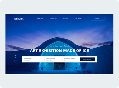 ICEHOTEL — Website Home page graphic design home page hotel hotel web design hotel website main page style guidelines ui ux uxui web design website
