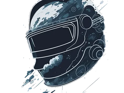 Space Helmet astronaut design galaxy graphic design helmet illustration outerspace space