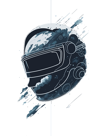 Space Helmet astronaut design galaxy graphic design helmet illustration outerspace space