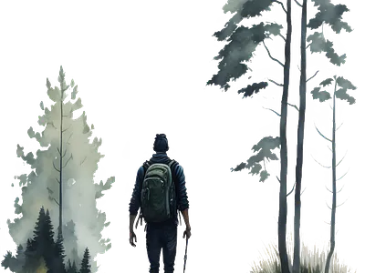 Outdoor Camping camping design graphic design hiking illustration mountains nature outdoor tracking