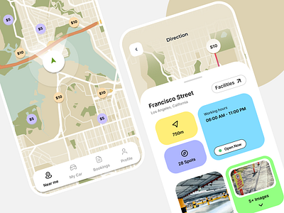 Car Parking Mobile App UI app app design car parking mobile app parking app design