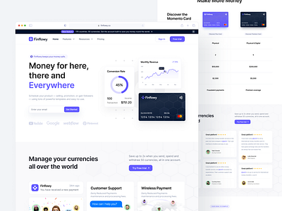 Landing Page For Fintech Startup user interface