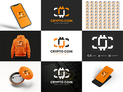 logo, cryptocurrency, coin, letter, crypto, logo design, token, letter logo logo designer trading