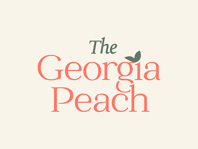 The Georgia Peach boutique branding clothing design georgia home decor identity illustrator logo peach vector