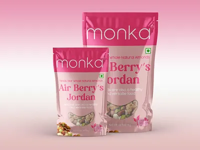 Nut Pouch Packaging Design graphic design illustration label label design nut pouch packaging packaging pouch pouch design pouch packaging