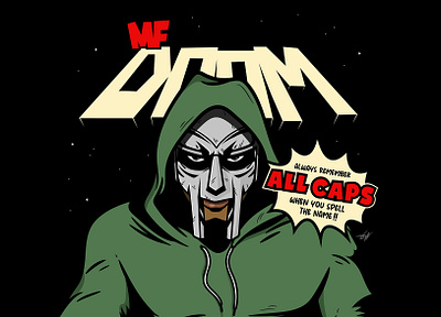 MF Doom characterart characterdesign comics design digitalart doom doomsday gladiator graphic design graphic designer hiphop illustration illustrator madlib madvillain mask mfdoom rap vector villain