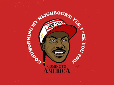 Prince Akeem akeem characterart comic coming2america design digitalart eddiemurphy film graphic design graphic designer illustration illustrator mcdowalds movie newyork nyc queens standup vector zamunda
