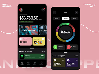 Bankbo-Banking App animation app app design awe bank app bank card banking banking app finance finance app financial app ios mobile app money transfer motion graphics transaction