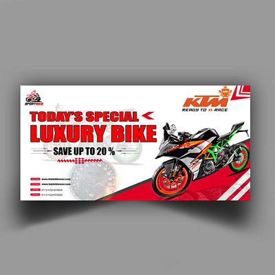 Bike web Banner Design 3d design bike web banner branding design graphic design t shirt design vesiting card