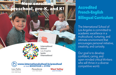 Ad for International Education Center advertisement branding graphic design magazine layout