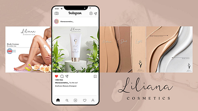 Social Media posts design for Cosmetics Brand cosmetics design graphic design instagram mockup social media