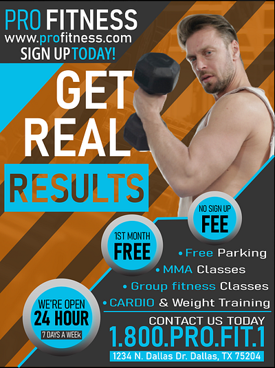 PRO Fitness Gym Poster