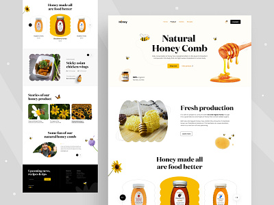 Ecommerce - Web design / Landing Page branding concept dribbble e commerce e commerce web design ecommerce website homepage design honey landing page minimal online shop online shopping onlinestore product product design store trendy design web design web ui website