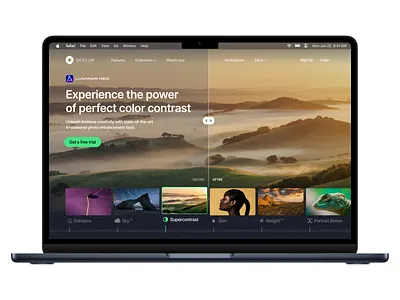 Luminar Neo — Case Study animation hero hero section high end interface photo photography ui ux web web design web marketing website