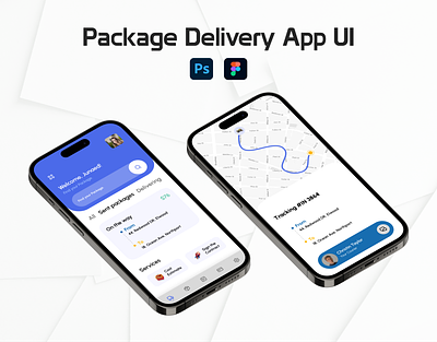 Package Delivery App UI branding delivery app ui design graphic design package app ui design package delivery app ui ui ui design user interface