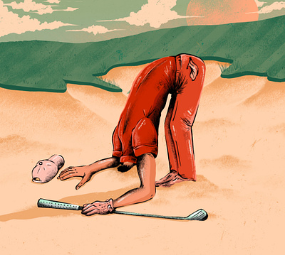Head in the Sand / Golf Digest Illustration design digital illustration editorial illustration illustration
