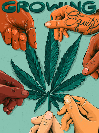 Cannabis Equity / Different Leaf Magazine Spread design digital illustration editorial illustration illustration