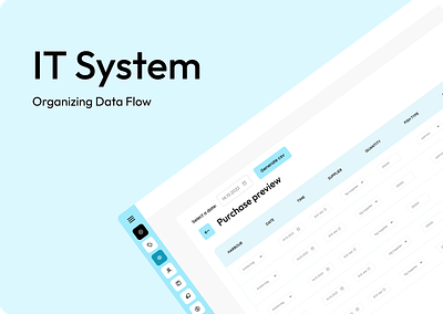 IT System Organizing Data Flow in the Company dashboard it system logistics ui ux