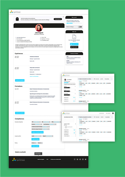 Candidate space in a jobboard