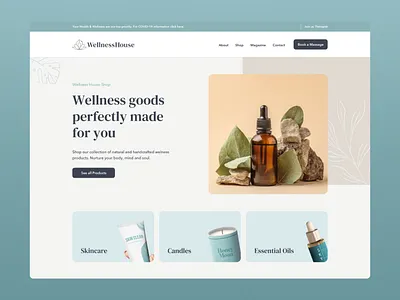 Wellness Hero design hero ui ux web design wellness