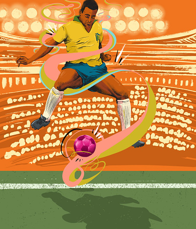 Pele Illustration design digital illustration graphic design illustration poster design sports illustration