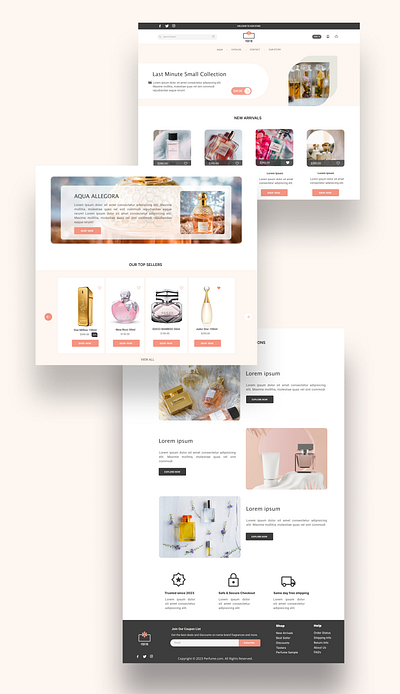 UI Design for Perfumes Online Store beauty ecommerce graphic design ui design web design