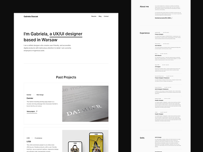 Portfolio minimalistic ui web design