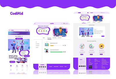 Responsive Website for Programming education for kids coding kids programming ui webdesign