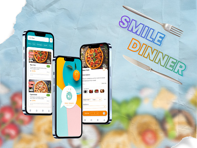 Приложение доставки еды «SMILE DINNER» design figma ui веб дизайн мобильное приложение